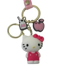 Hello Kitty Keychain Bag Charm Wristlet Pink Anime‎ NEW